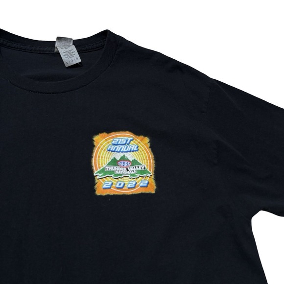 NHRA 2022 Thunder Valley Nationals Bristol, TN Drag Racer T Shirt Sz L 20.5 x 28 - Picture 3 of 5